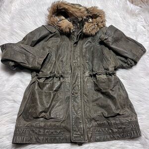 M. Julian Adventures vintage leather Parka with Coyote Fur hood